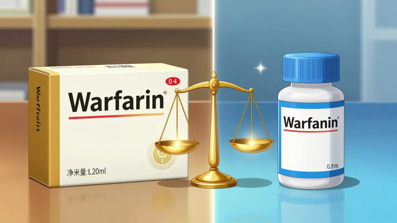 Comparaison visuelle entre un médicament de marque et sa version générique.