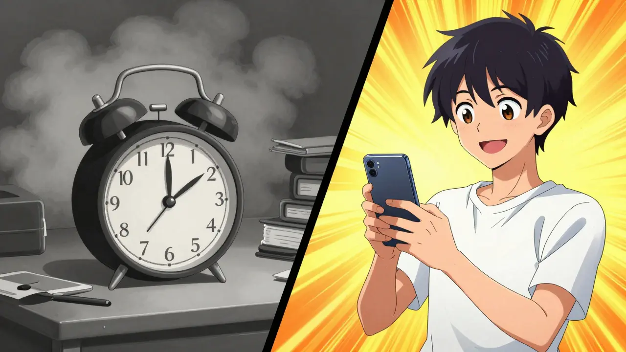 Comparaison visuelle entre un obstacle et la solution d'une alarme smartphone.