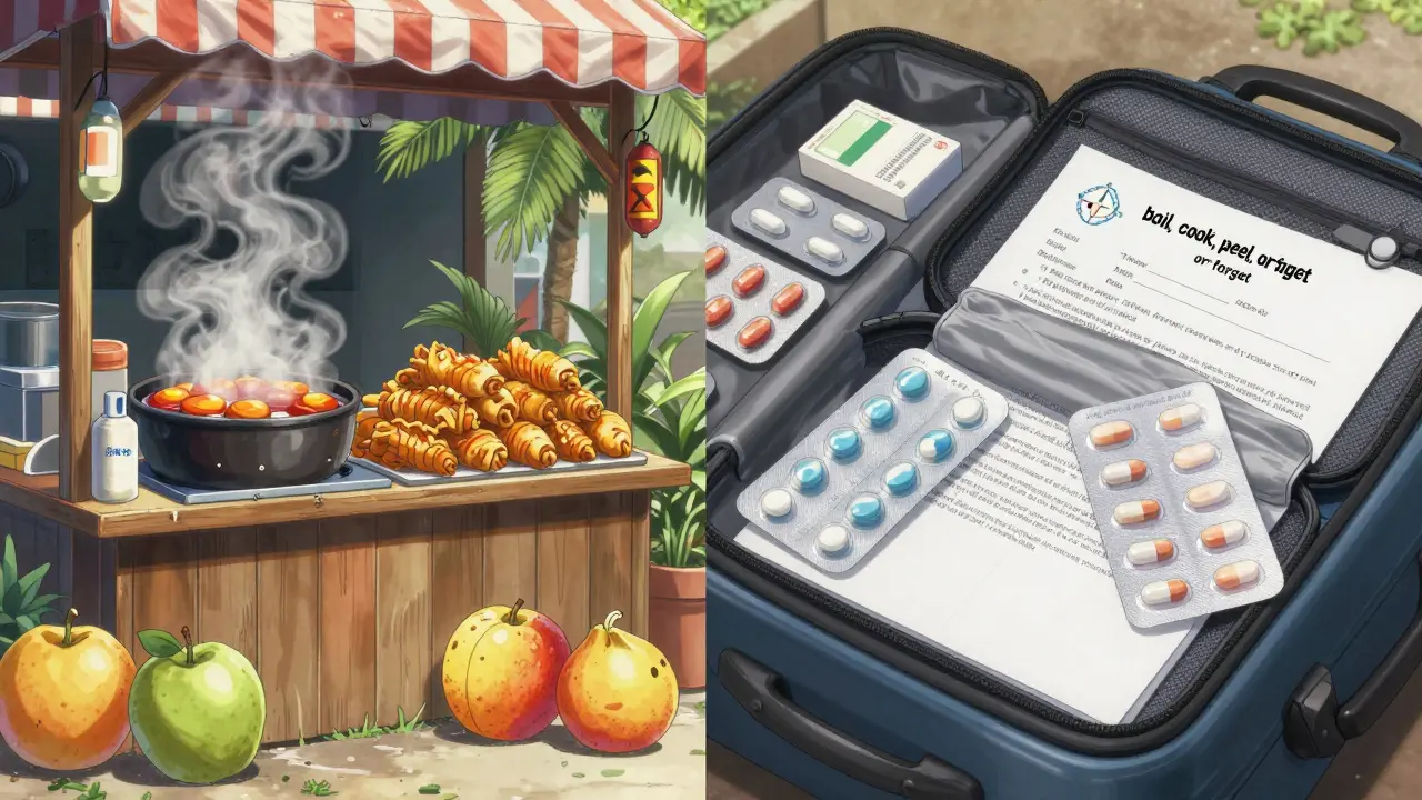 Sécurité alimentaire et organisation des médicaments pour un voyage en toute sécurité.