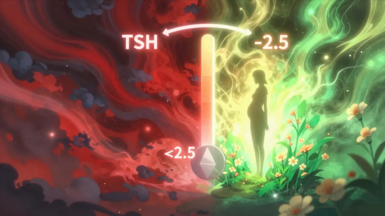 Visualisation des niveaux de TSH optimaux pour la fertilité