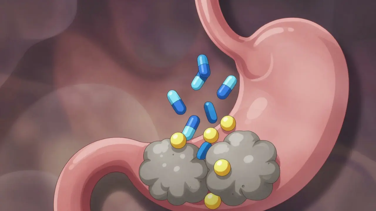 Antibiotiques se liant au calcium pour former des complexes indigestes